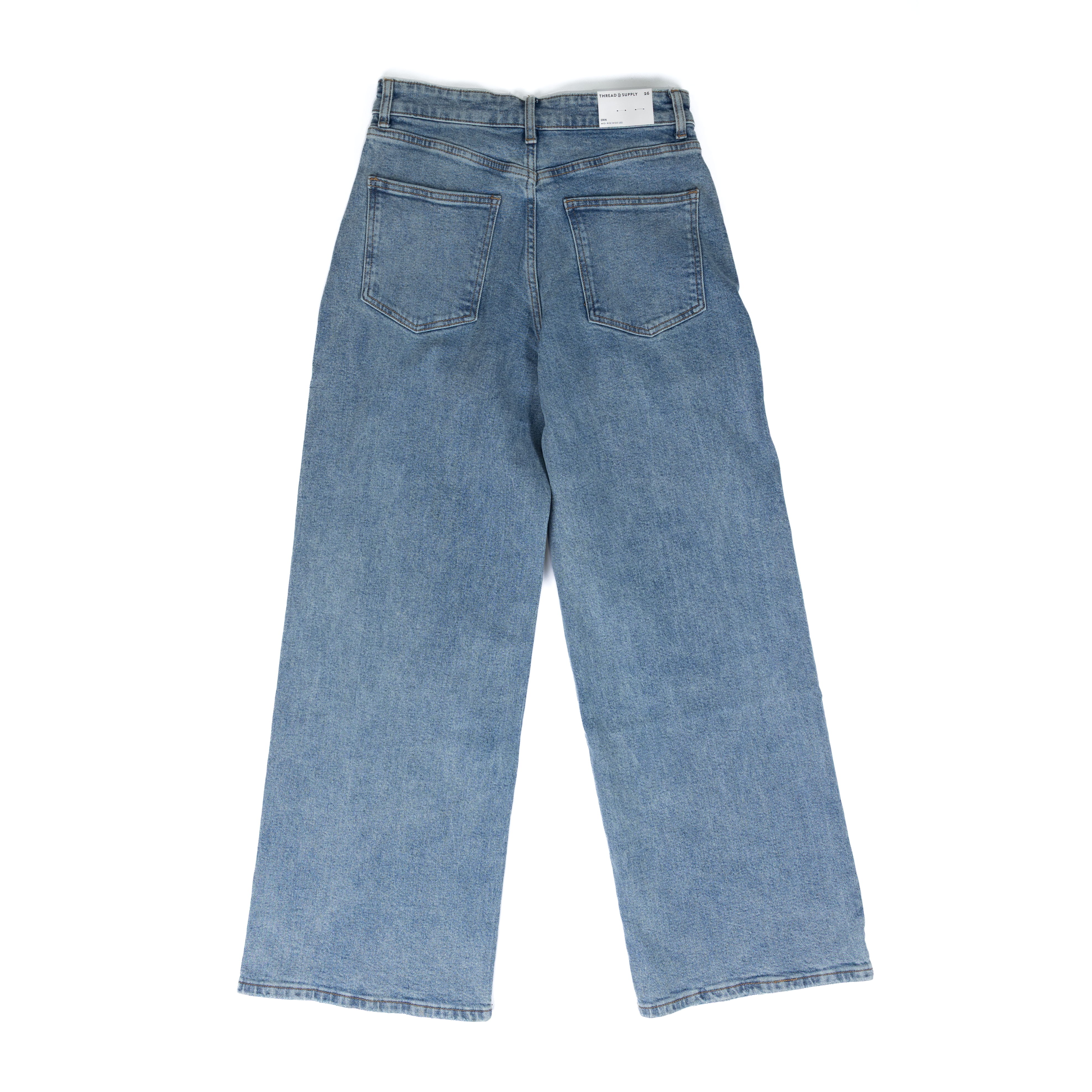 Women's Thread & Supply Erin Midrise Wide Leg Sunwash Jeans B4221VSDTS