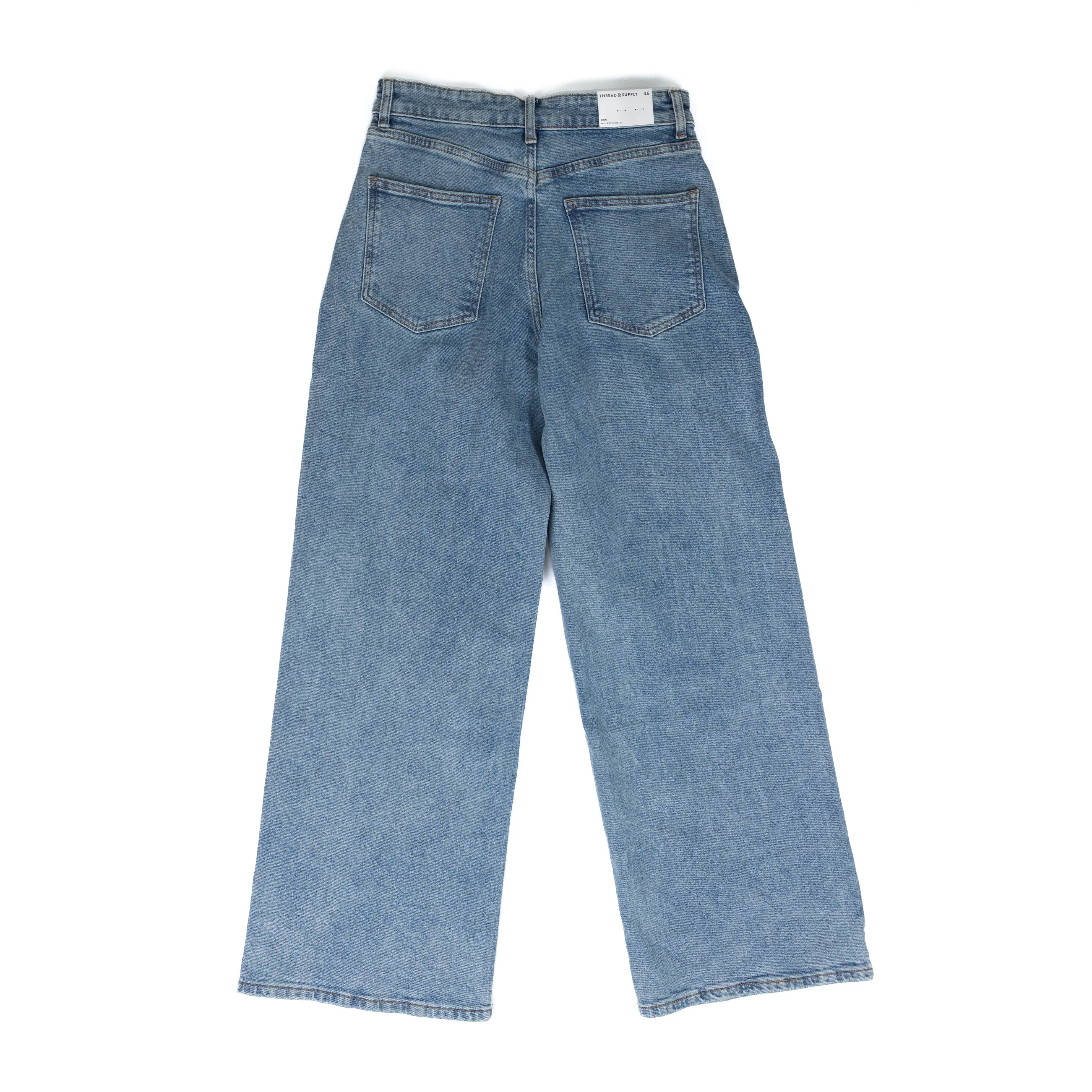 Women's Thread & Supply Erin Midrise Wide Leg Sunwash Jeans B4221VSDTS