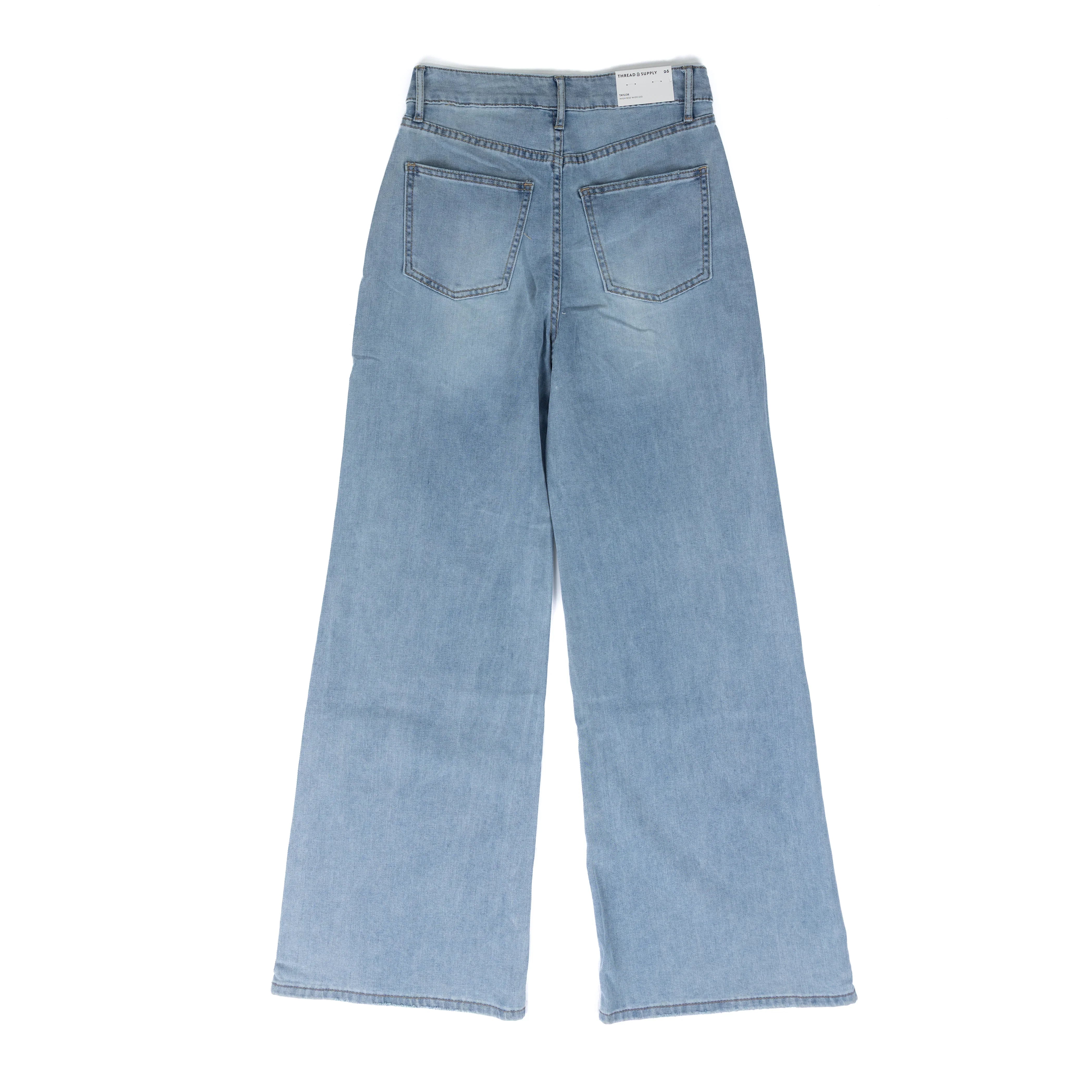 Women's Thread & Supply Taylor High Rise Wide Leg Jeans Light Wash B2367CDSTS