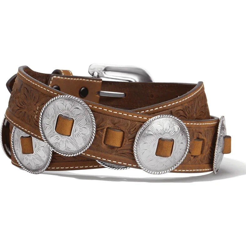 Women's Tony Lama Brown Sedona Concho Belt C51309 - Crazy House Western Wear