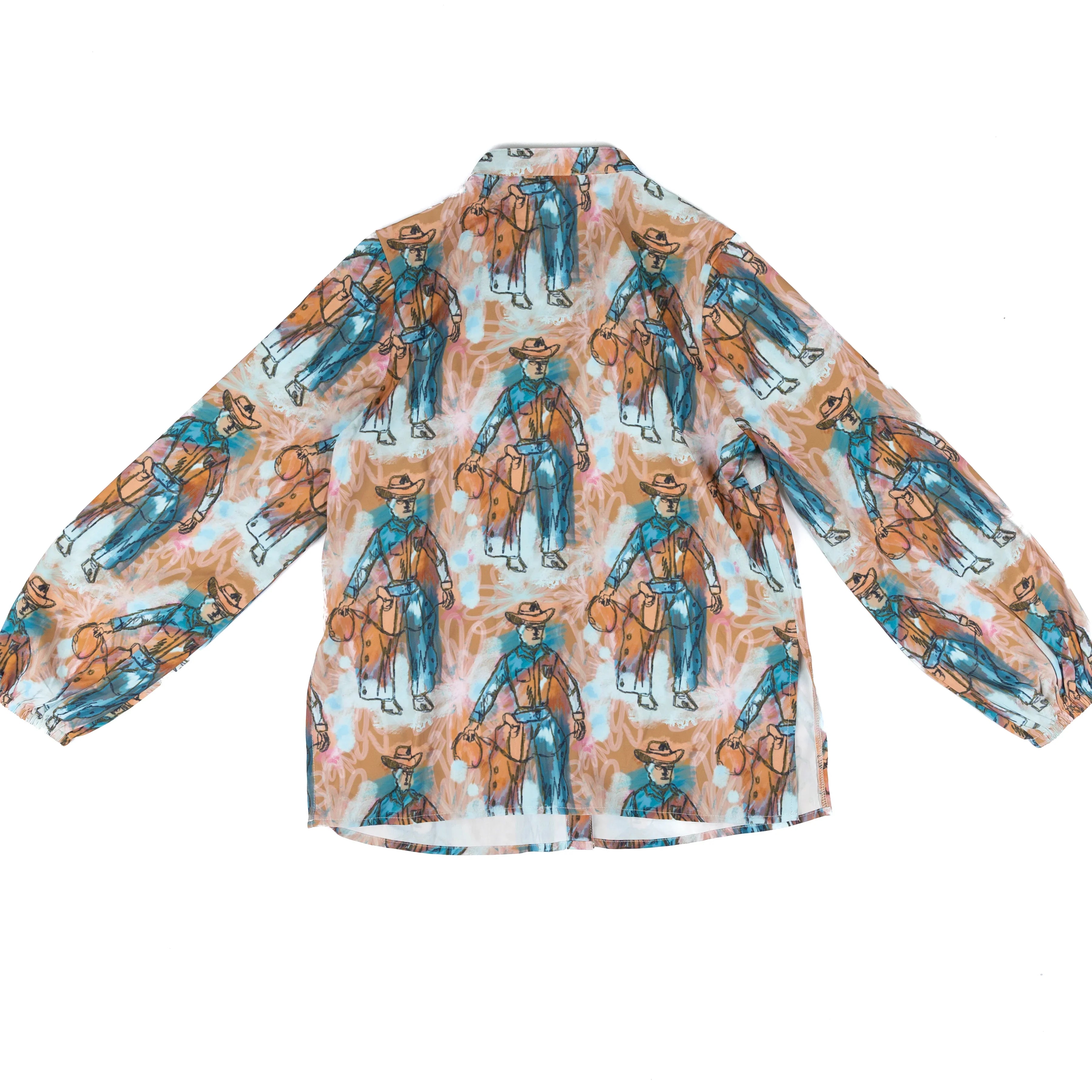 Women's Turquoise Haven Standing Cowboy Button Up Top