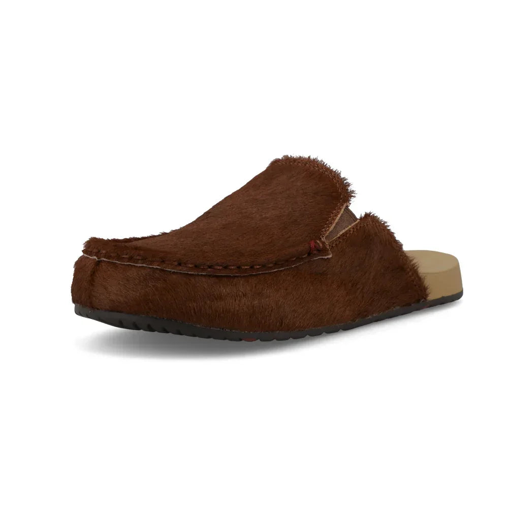 Women's Twisted X Dark Brown and Tan Mule Slip on Shoes WFFM003