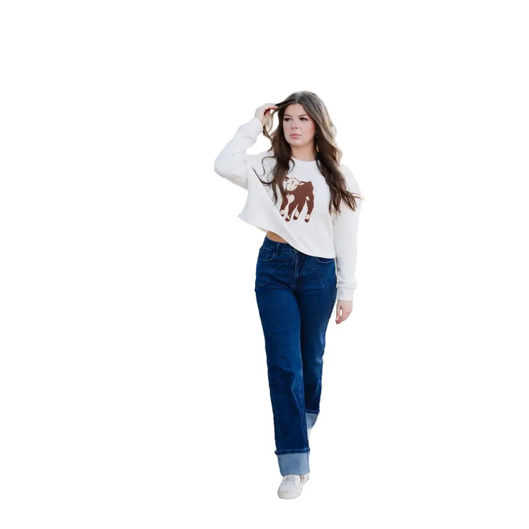 Women's TwoFly Calf Season Gray Sweater