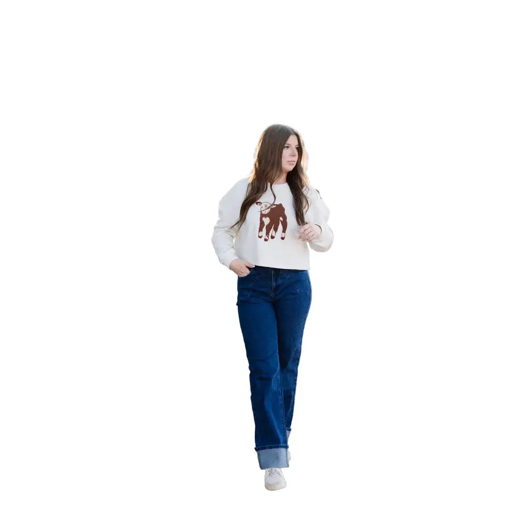 Women's TwoFly Calf Season Gray Sweater