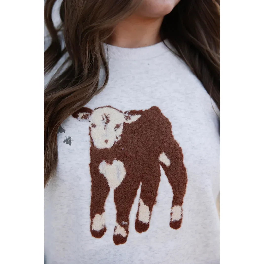 Women's TwoFly Calf Season Gray Sweater