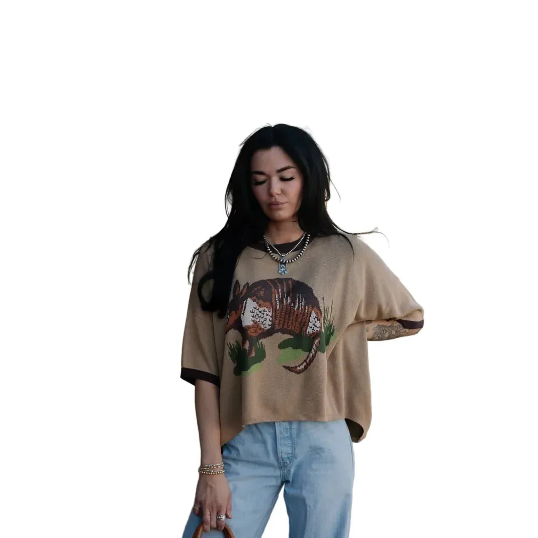 Women's TwoFly Dusty Dillo Sweater Top