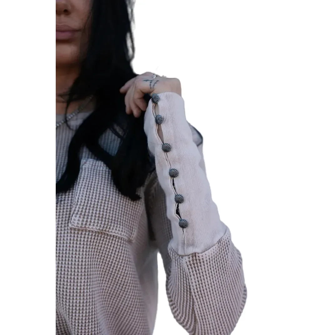 Women's TwoFly Taupe Higher Class Basic Sweater