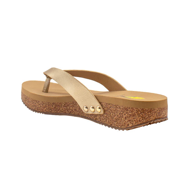 Women's Ver Volatile Gold Flip Flops PV1035-GOLD - Crazy House Western Wear