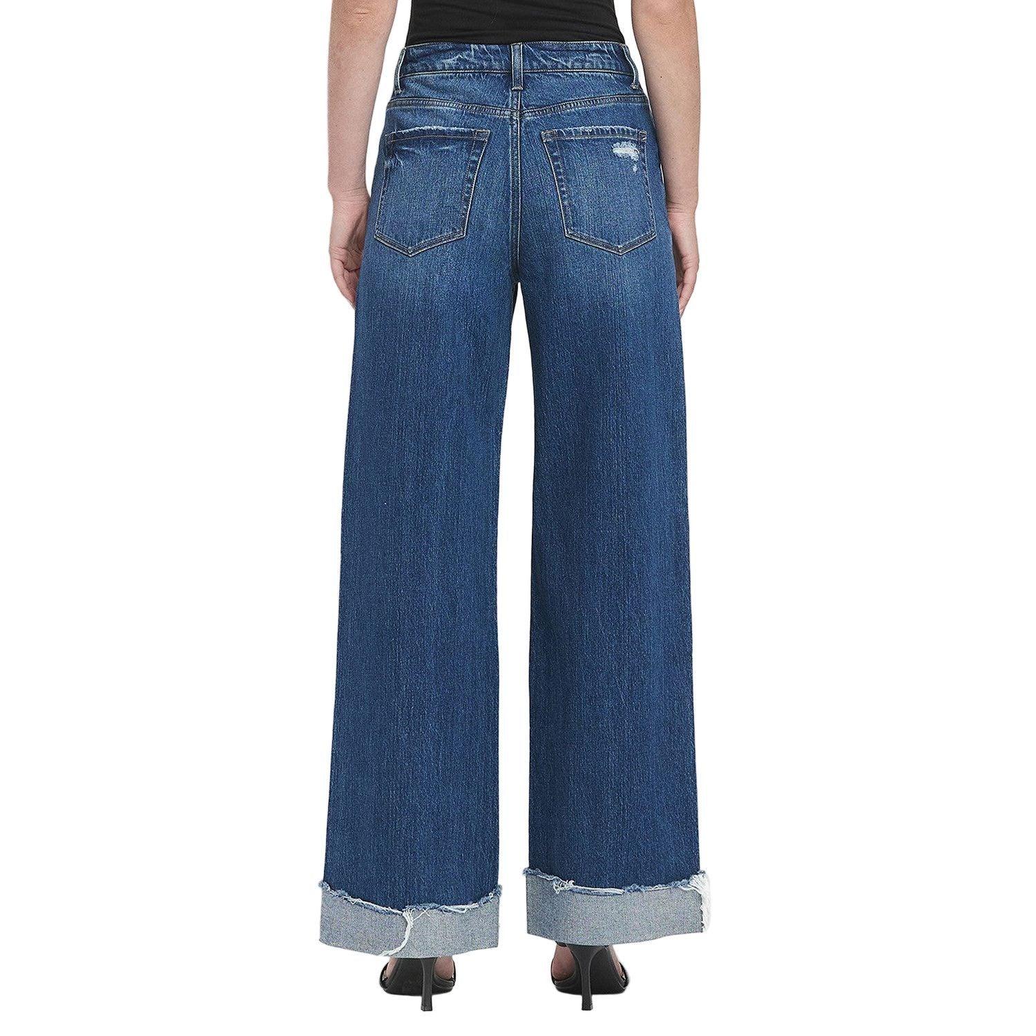 Women's Vervet Super High Rise Cuffed Baggy Wide Leg Jeans T6614