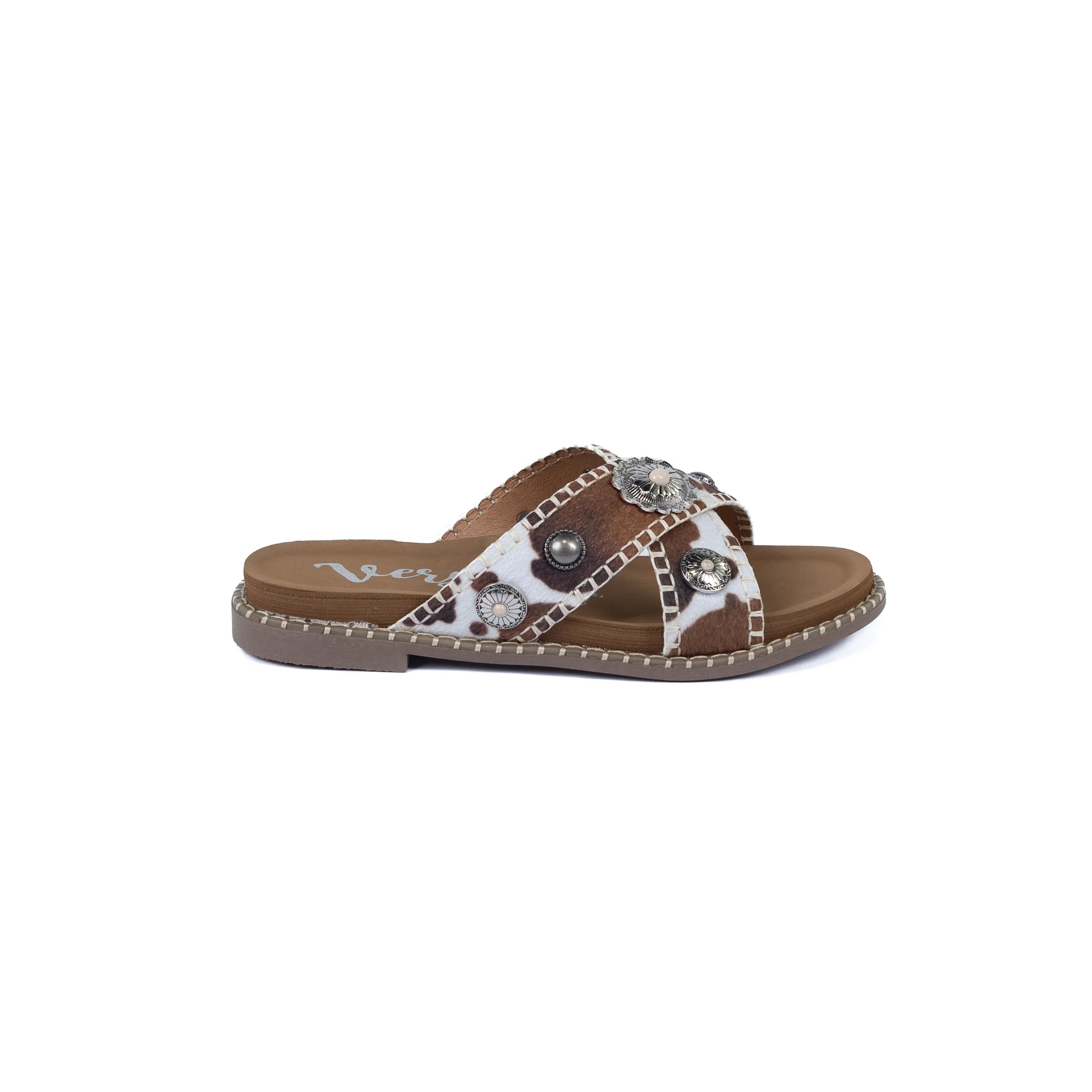 Women's Very G Betsy Cream Tan Crossed Open Toe Sandals VGSA0479-291