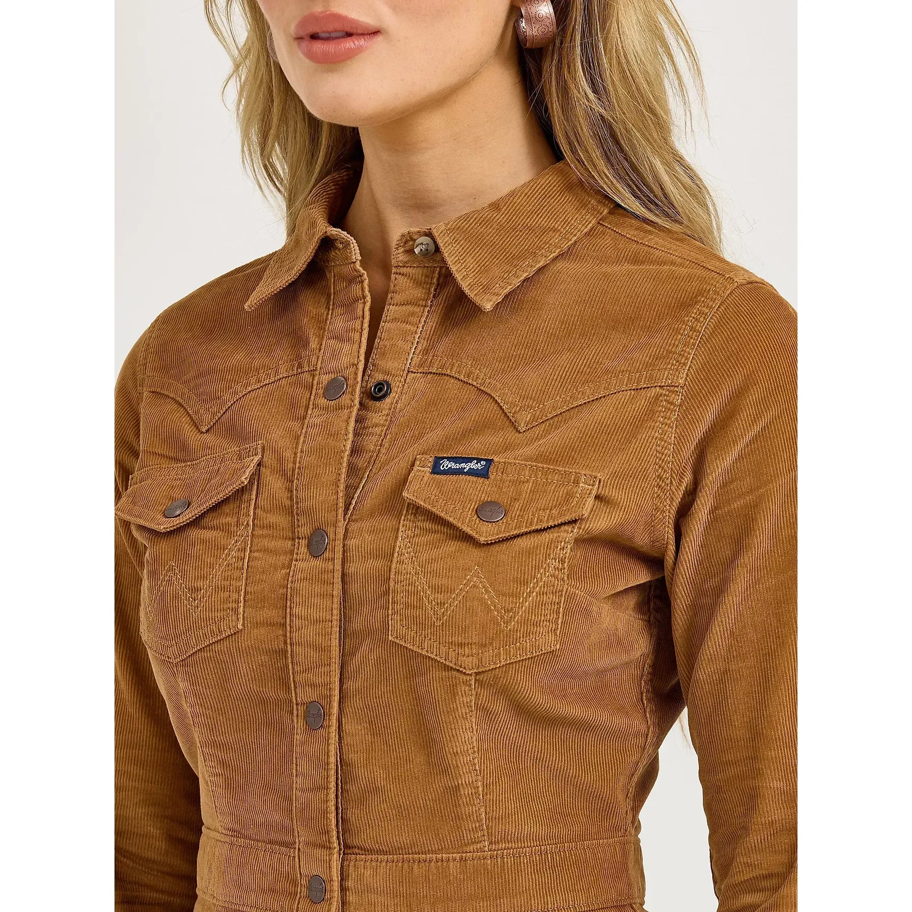 Women's Wrangler Corduroy Western Shirt Dress 112367335