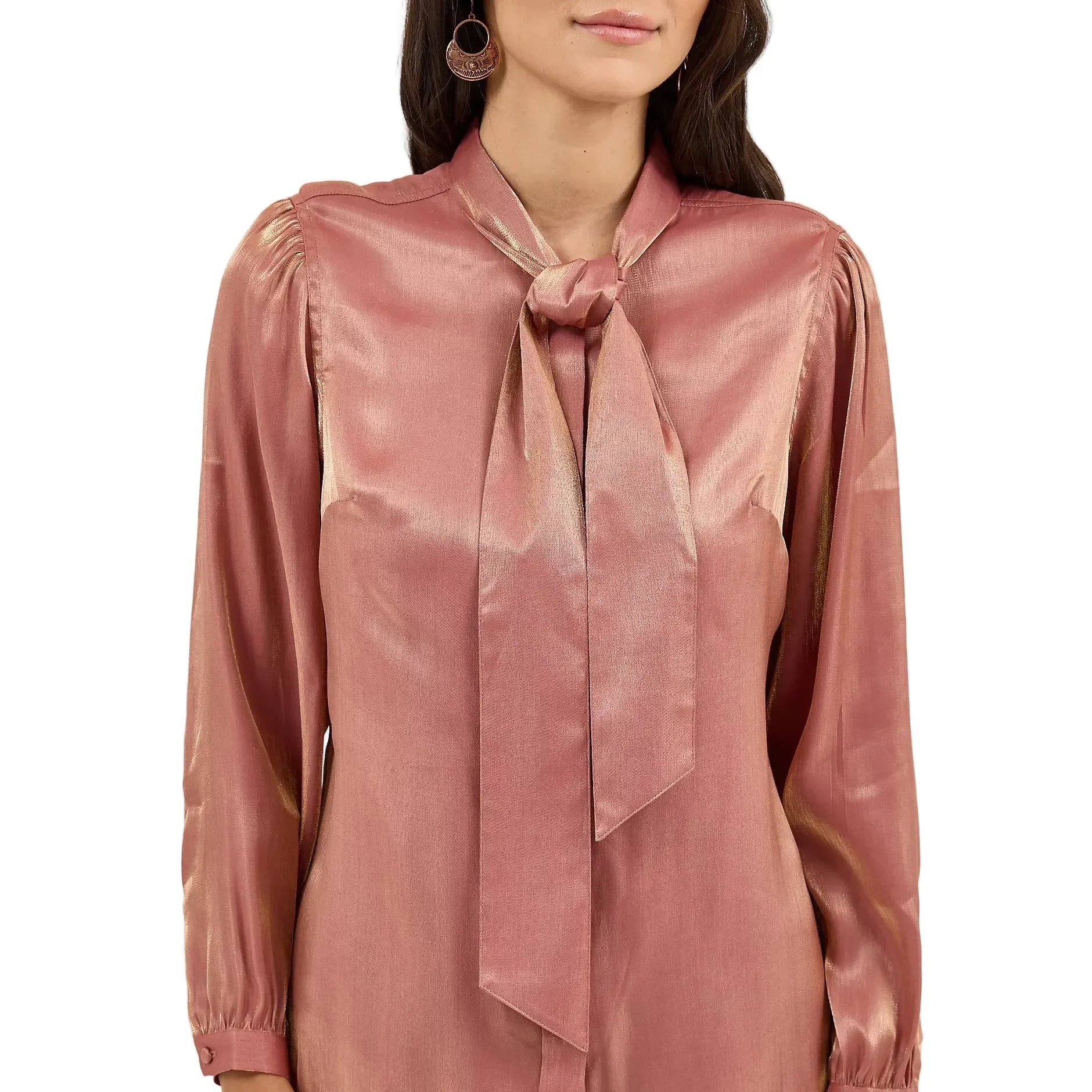 Women's Wrangler Shimmer Tie Neck Blouse