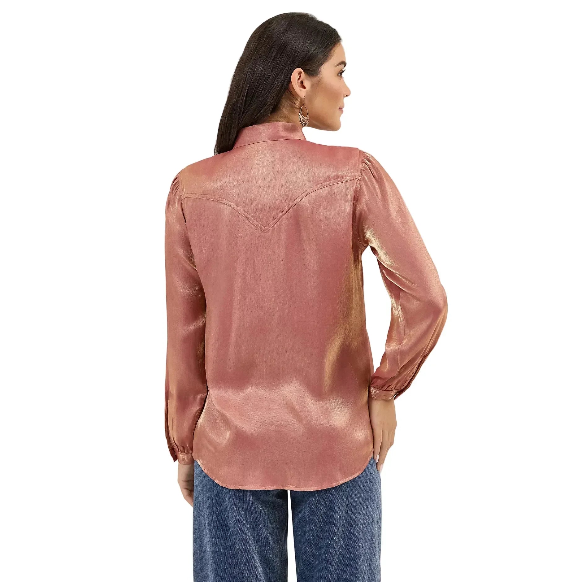 Women's Wrangler Shimmer Tie Neck Blouse