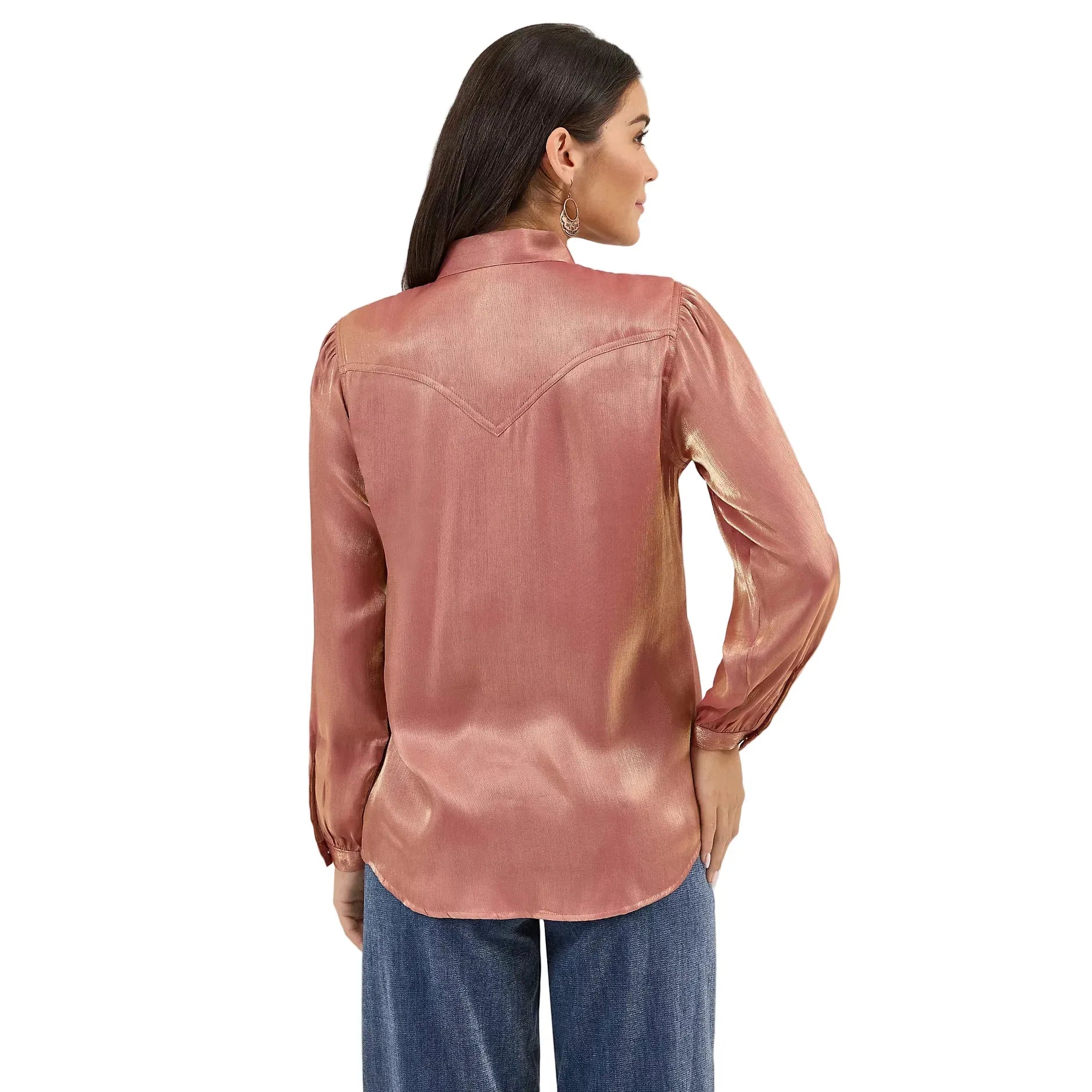 Women's Wrangler Shimmer Tie Neck Blouse