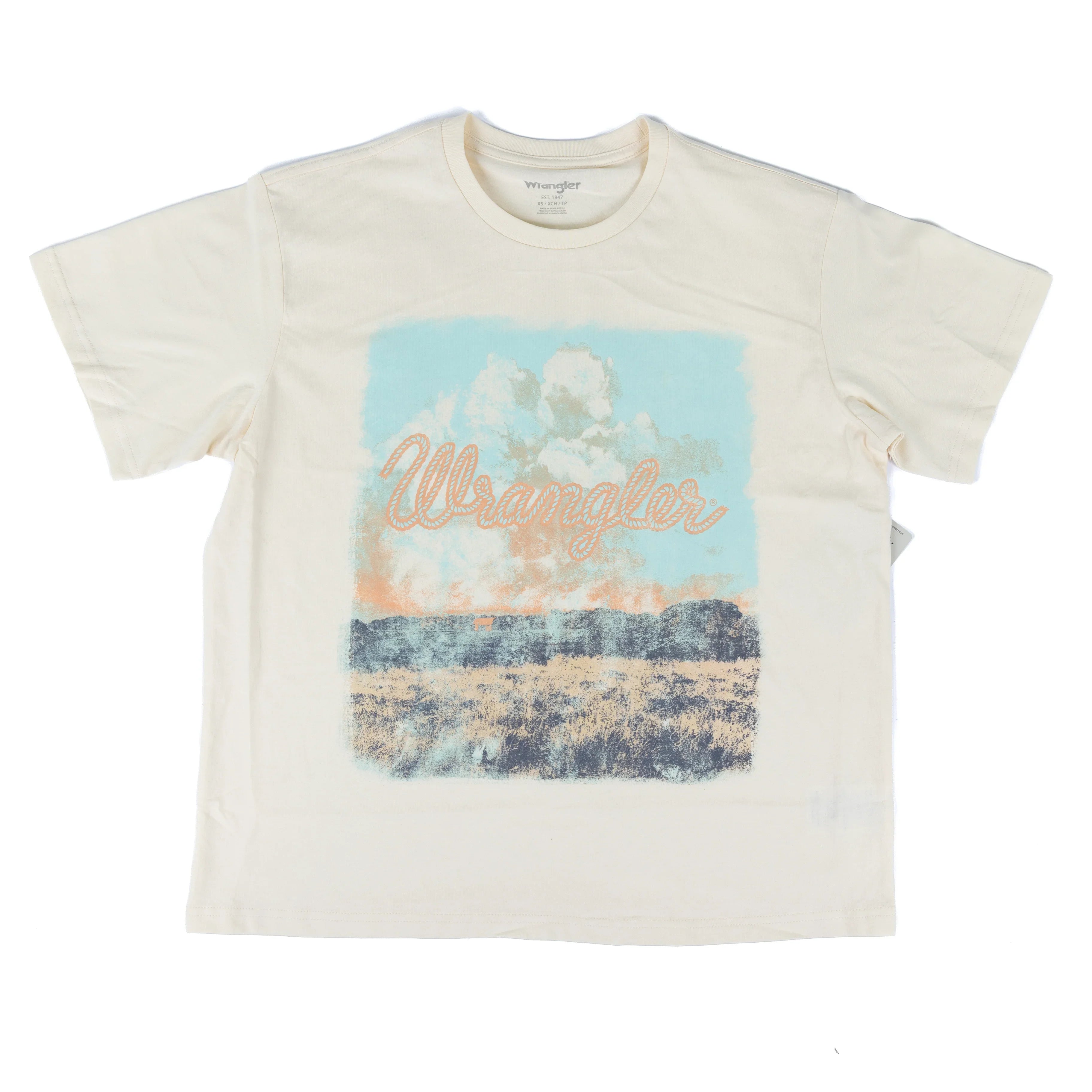 Women's Wrangler Short Sleeve Antique White Graphic Printed T-shirt 112375896