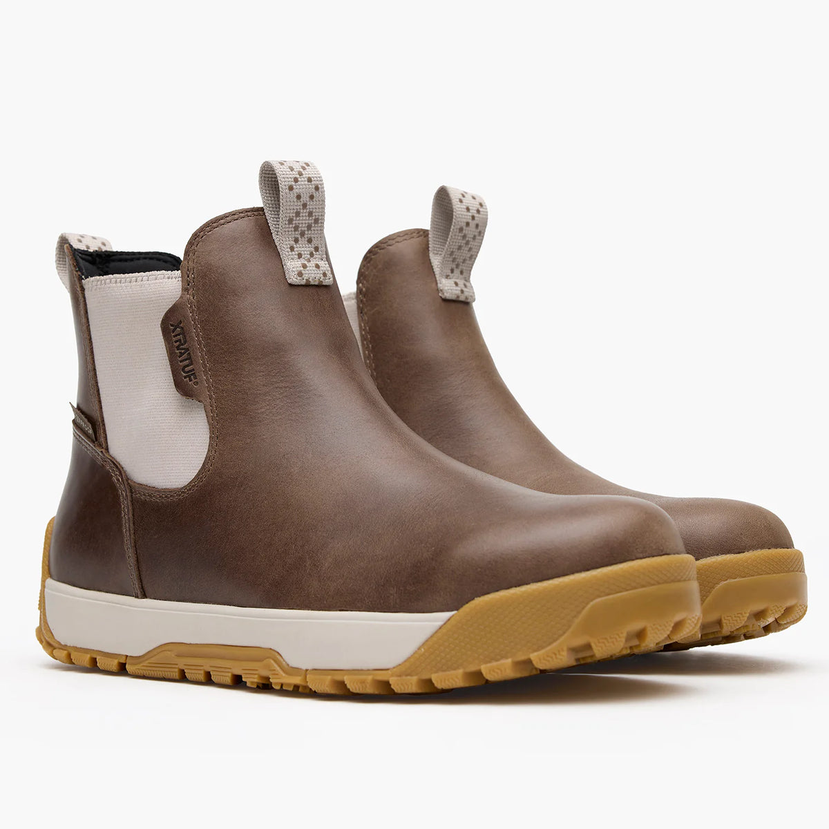 Women's XTRATUF Fossil/Stone Leather Ankle Deck Boots XWABL101