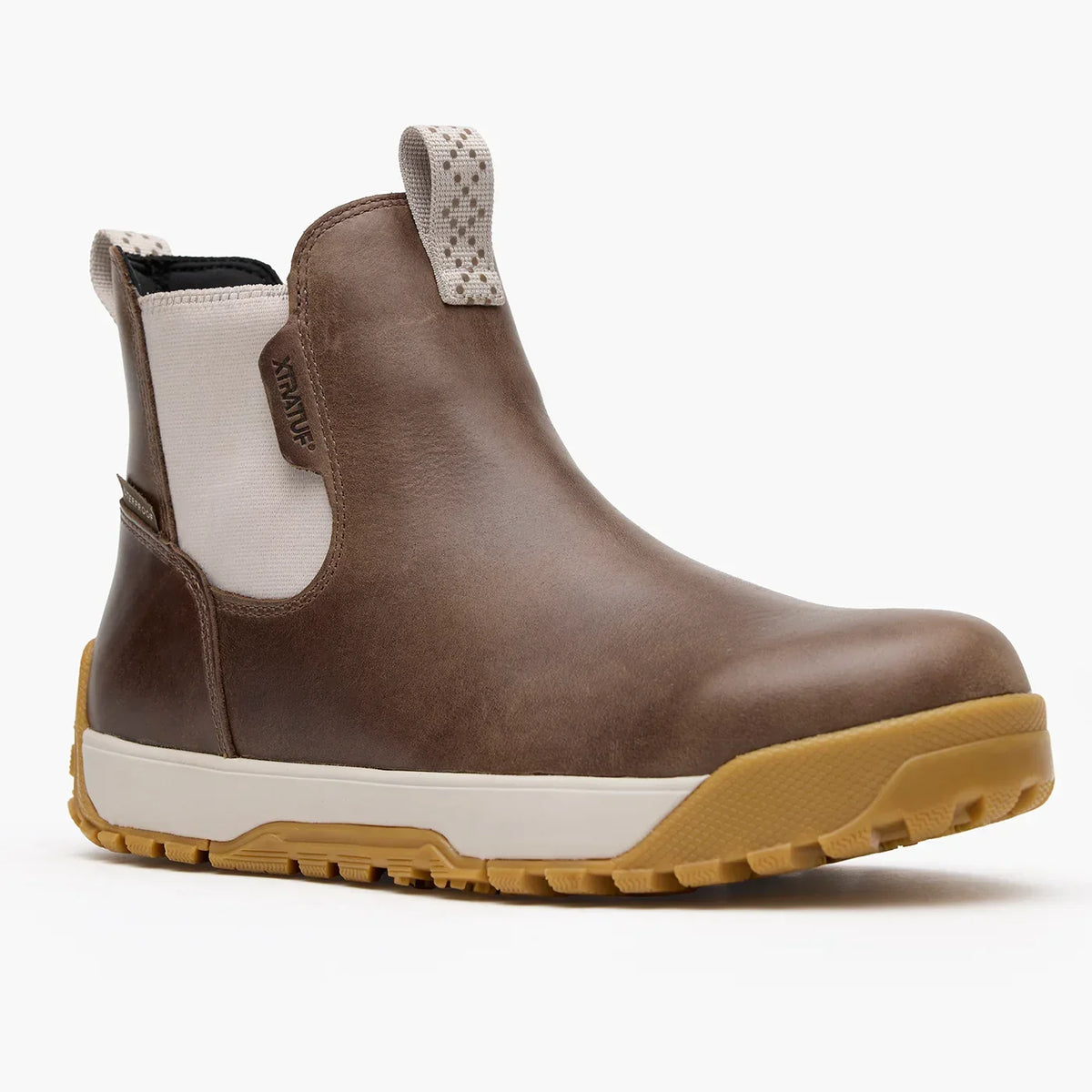 Women's XTRATUF Fossil/Stone Leather Ankle Deck Boots XWABL101