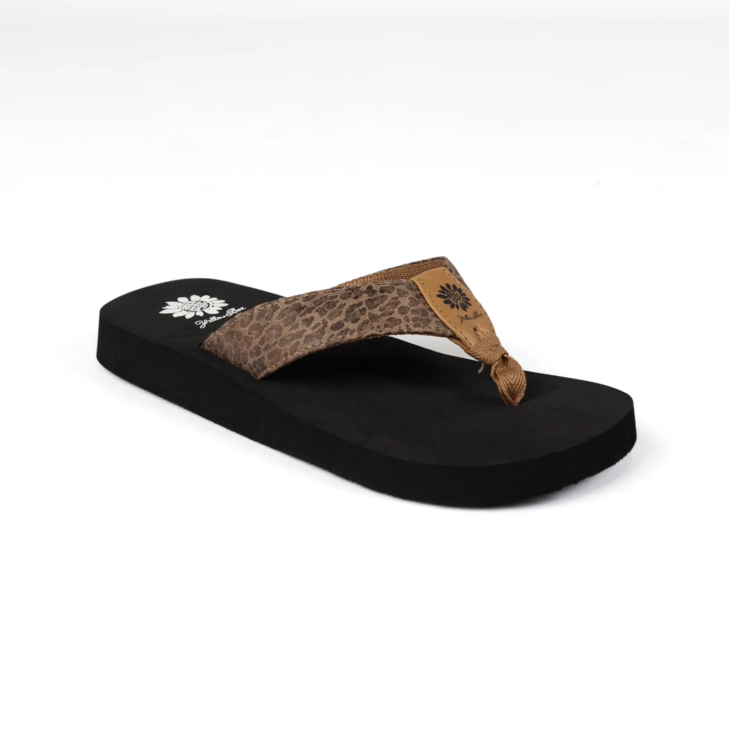 Women's Yellow Box Leopard Flexter Flip Flops 66358-LEOP