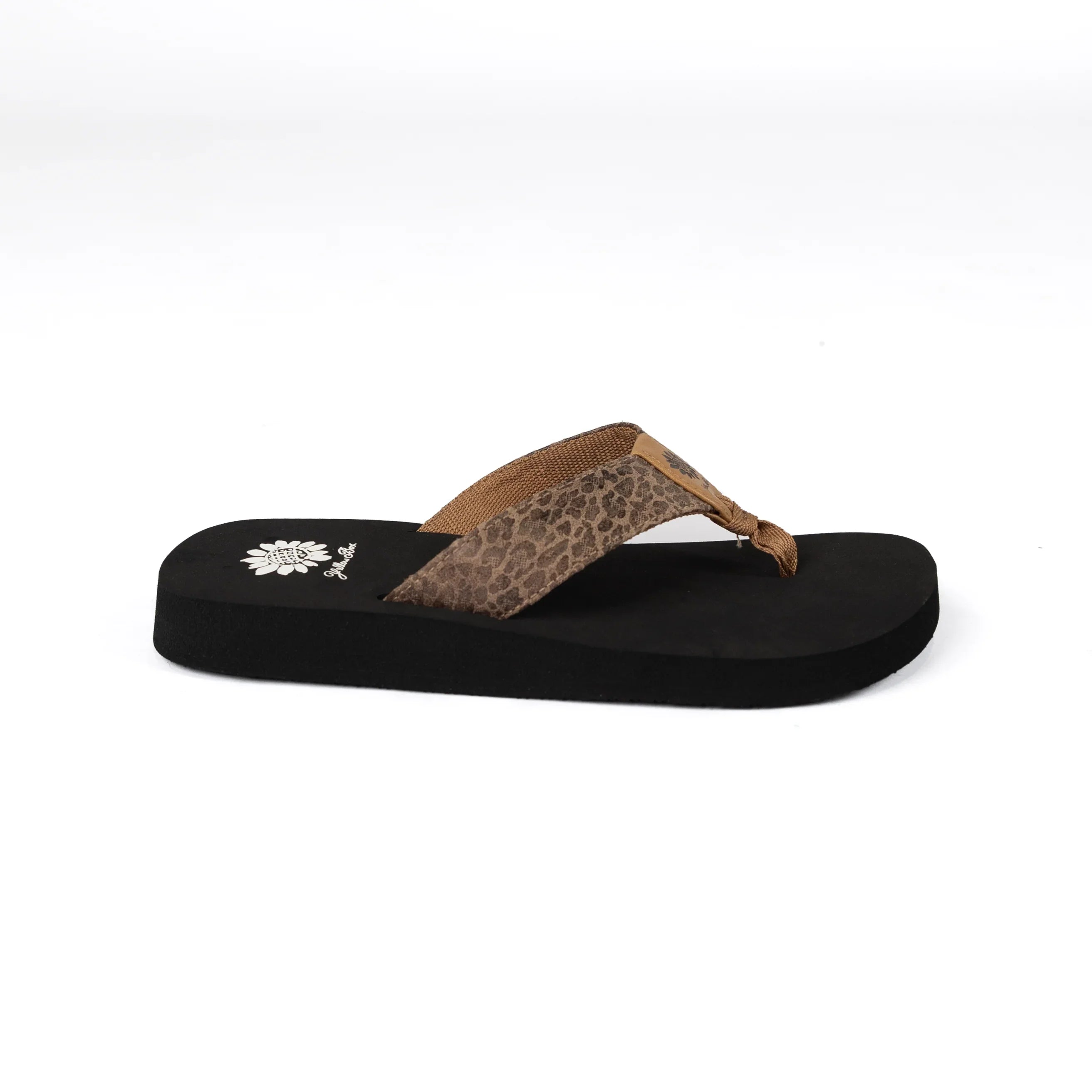 Women's Yellow Box Leopard Flexter Flip Flops 66358-LEOP