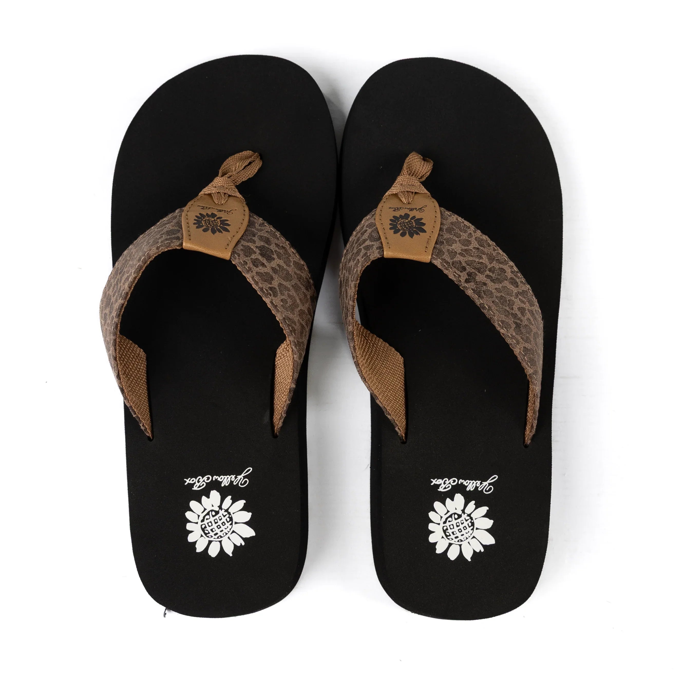 Women's Yellow Box Leopard Flexter Flip Flops 66358-LEOP