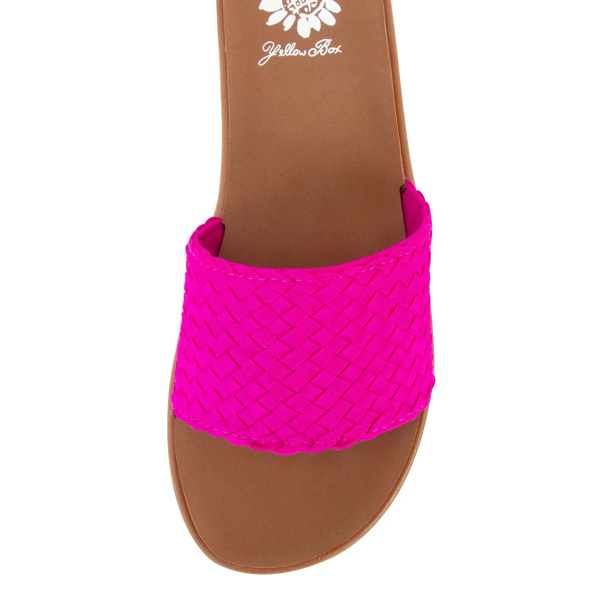 Women's Yellow Box Magenta Fenny Woven Slide Sandals 65723-MAG