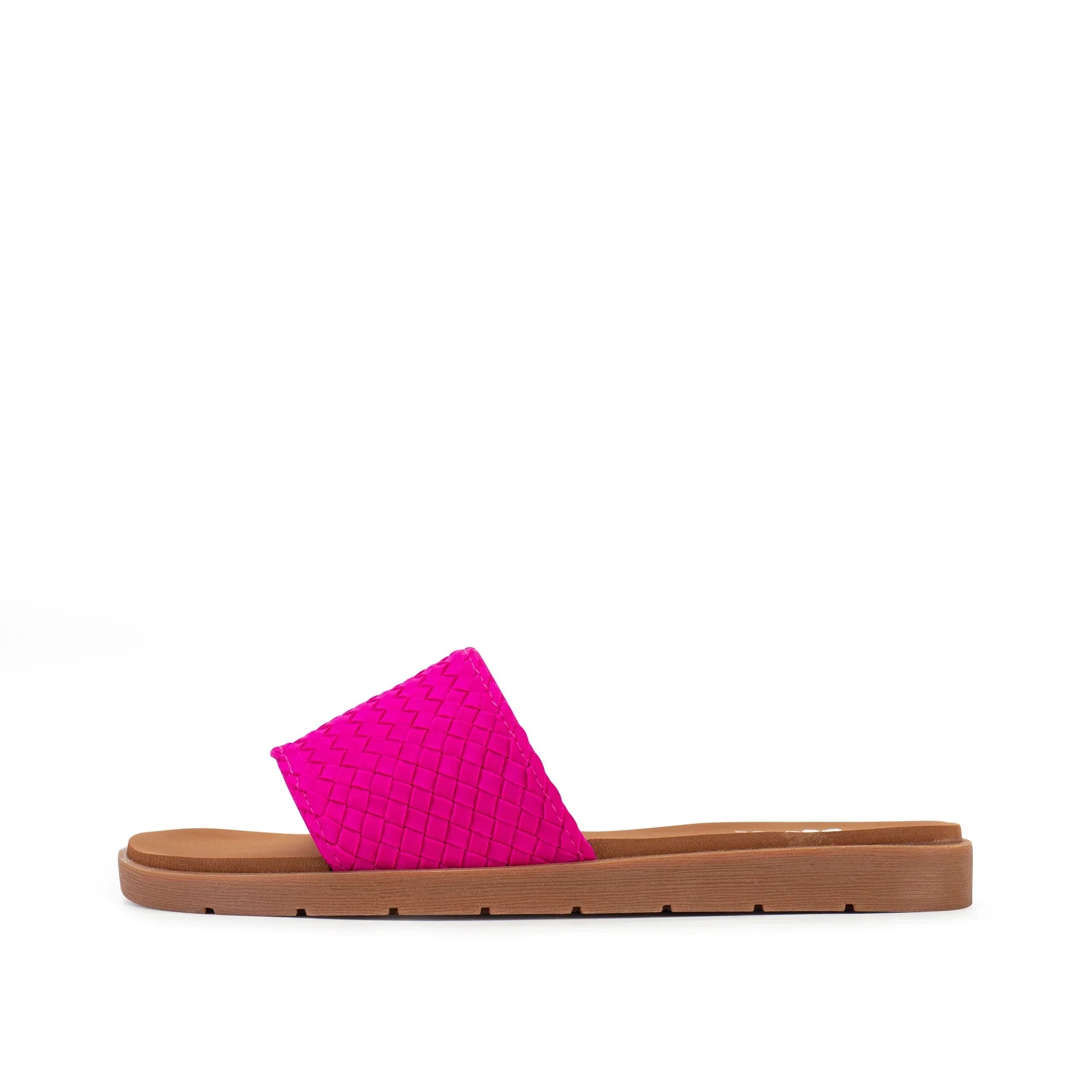 Women's Yellow Box Magenta Fenny Woven Slide Sandals 65723-MAG