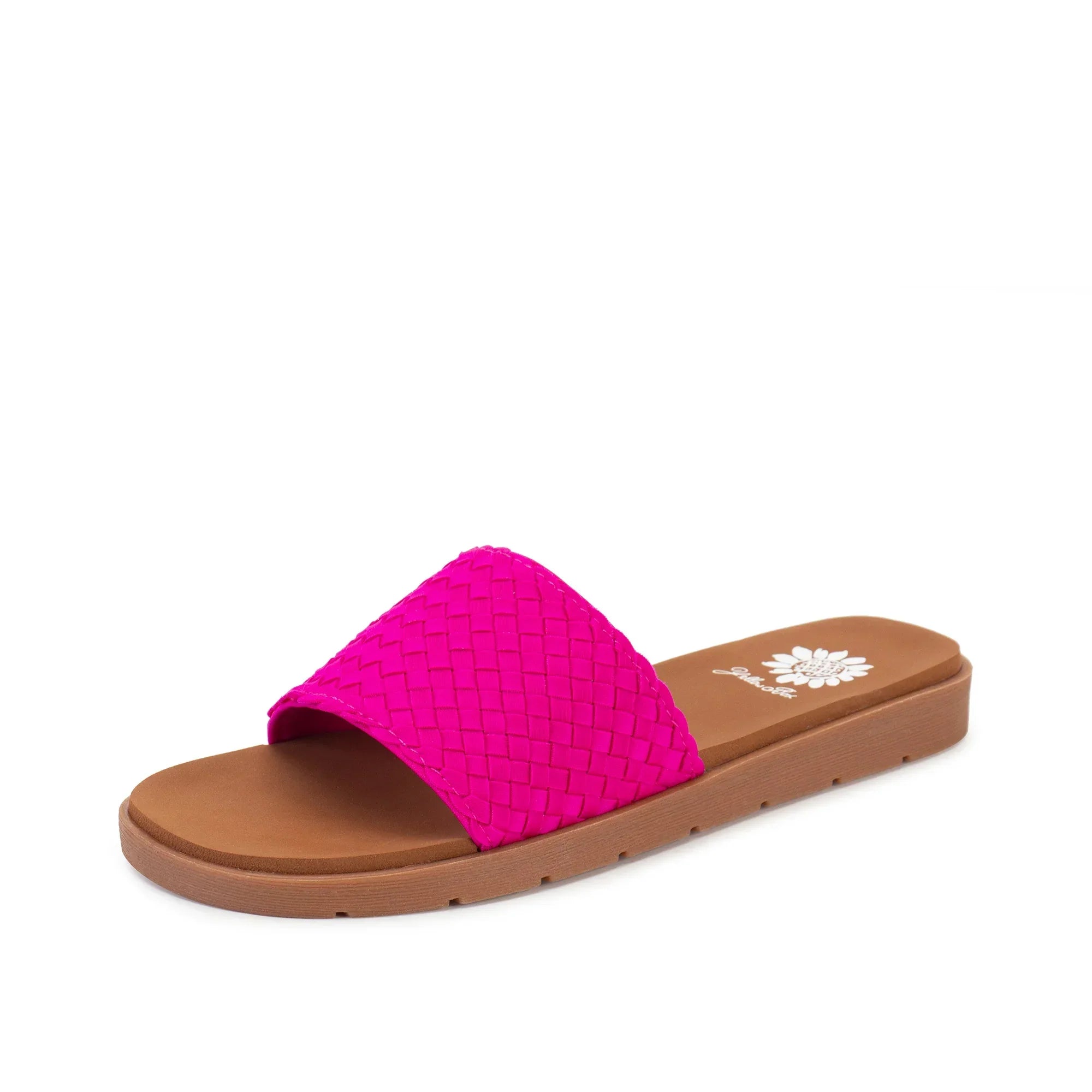 Women's Yellow Box Magenta Fenny Woven Slide Sandals 65723-MAG