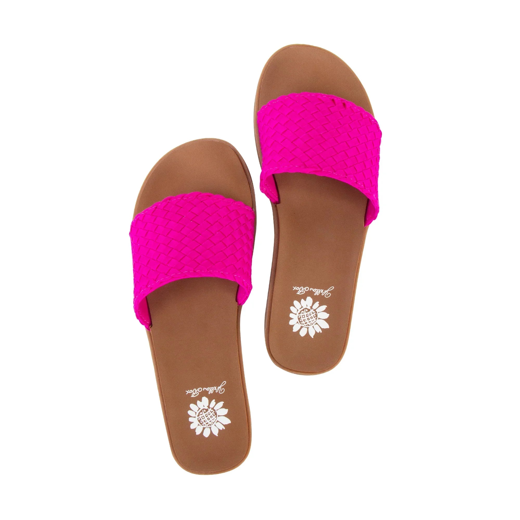 Women's Yellow Box Magenta Fenny Woven Slide Sandals 65723-MAG