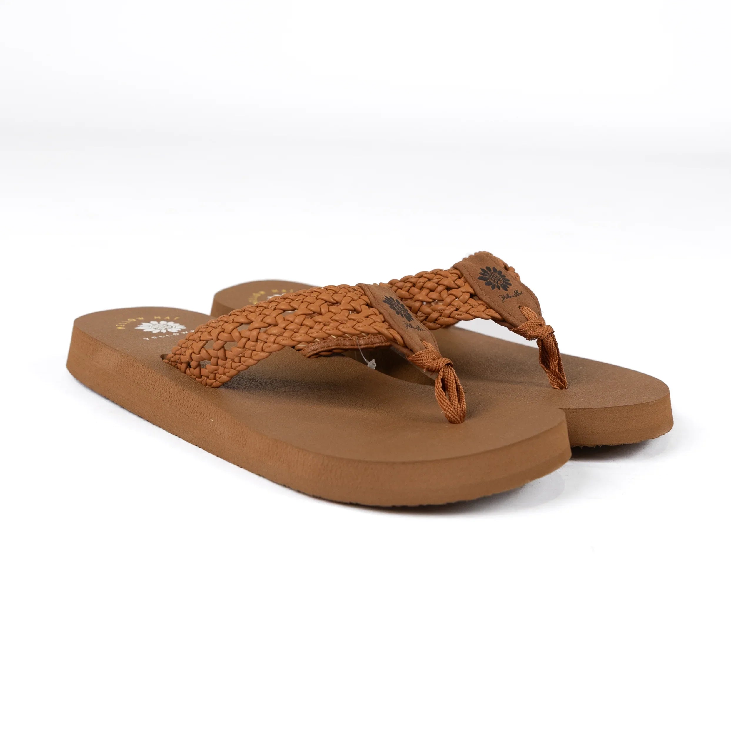 Women's Yellow Box Tan Niles Flip Flops 65873-TAN