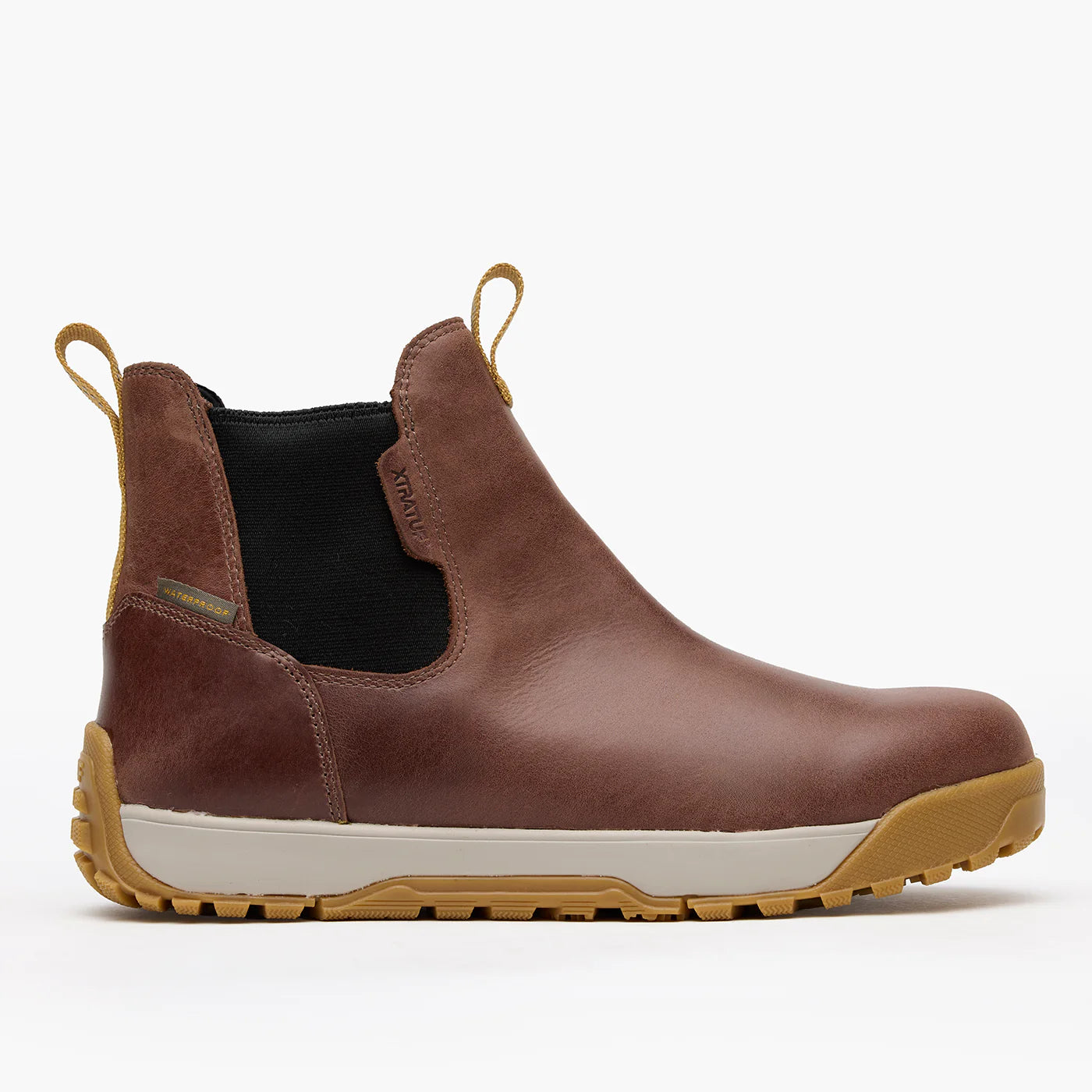 Men's XTRATUF Earth Brown Leather Ankle Deck Boot XMABL900