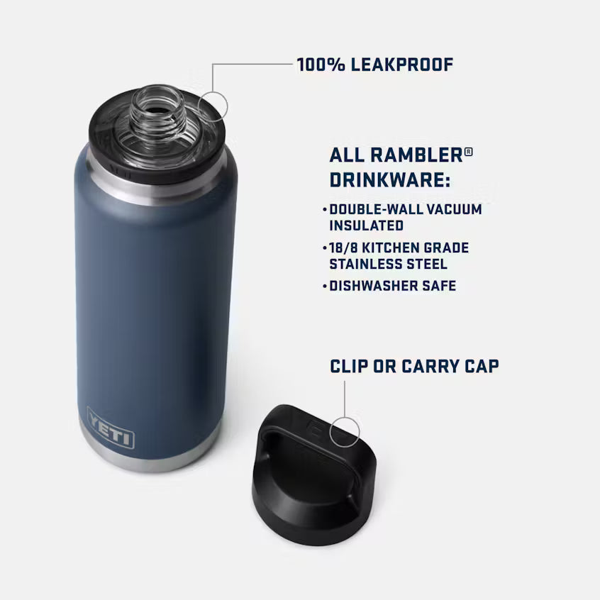 Yeti 36OZ White Water Bottle YRAM36CHUGWHT