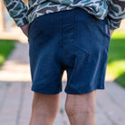 Boy's Burlebo Athletic Short - Heather Navy - American Flag Liner Y-AS-HN-AFP - Crazy House Western Wear
