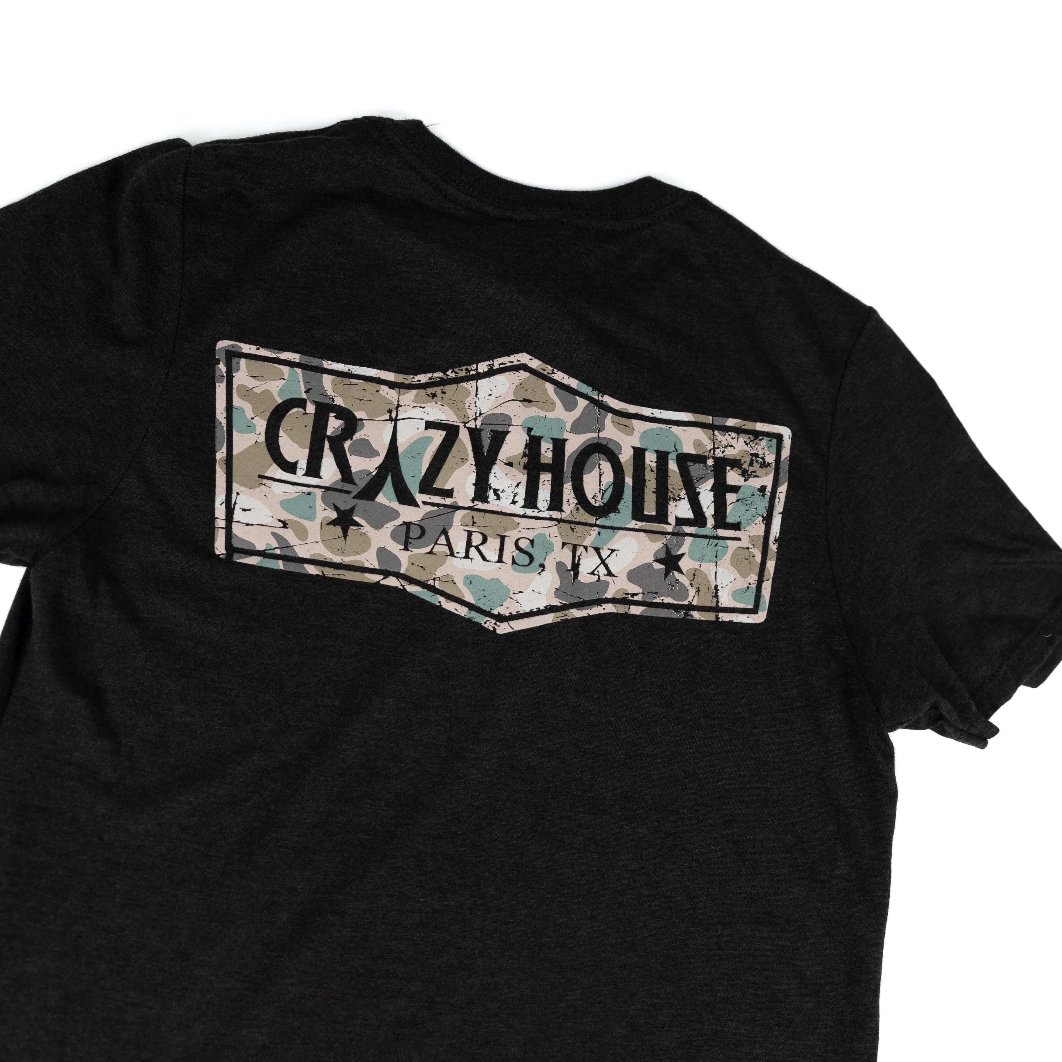 Youth Crazy House Black and Camo T-Shirt