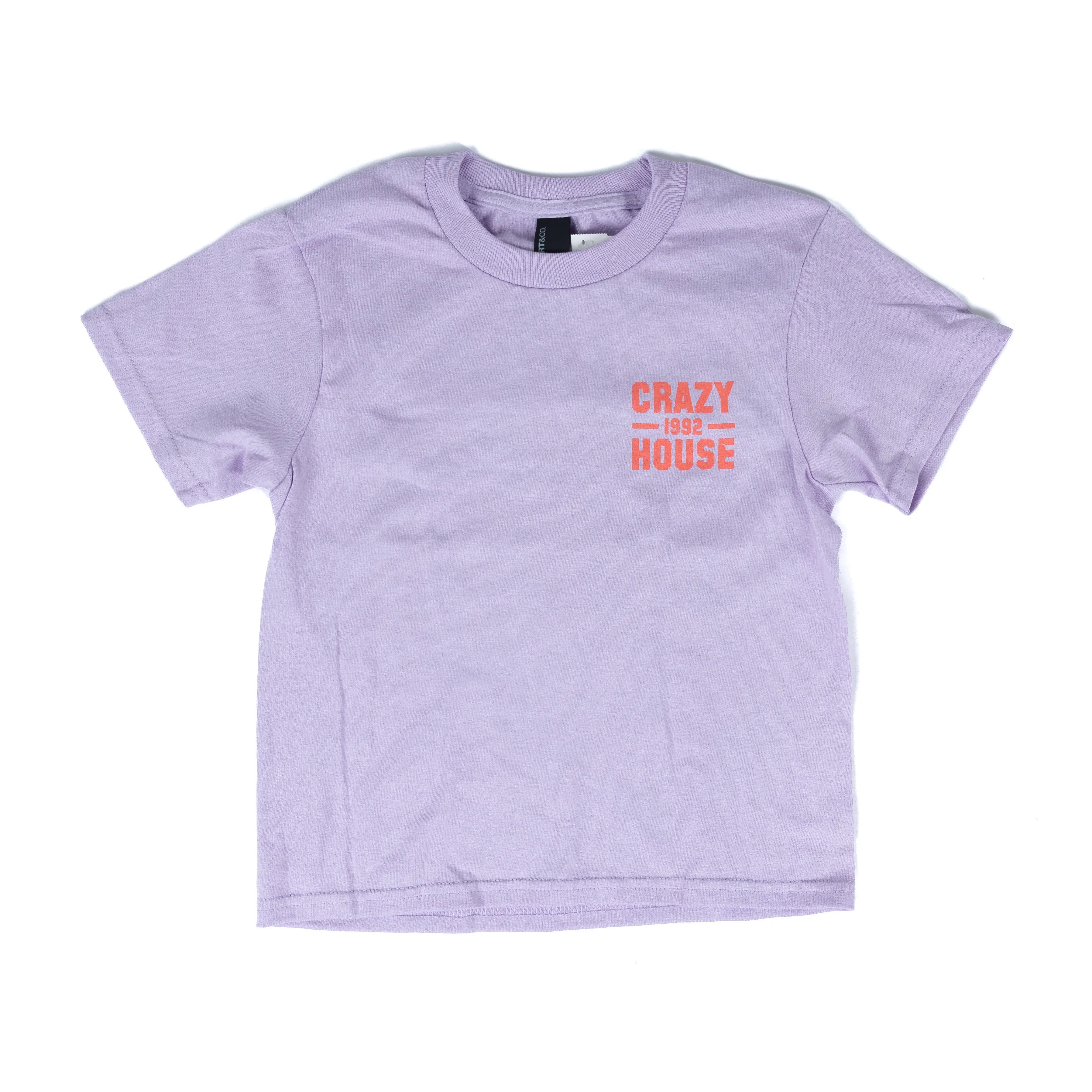 Youth Crazy House Lavender And Watermelon 1 on 1 Short Sleeve T-shirt