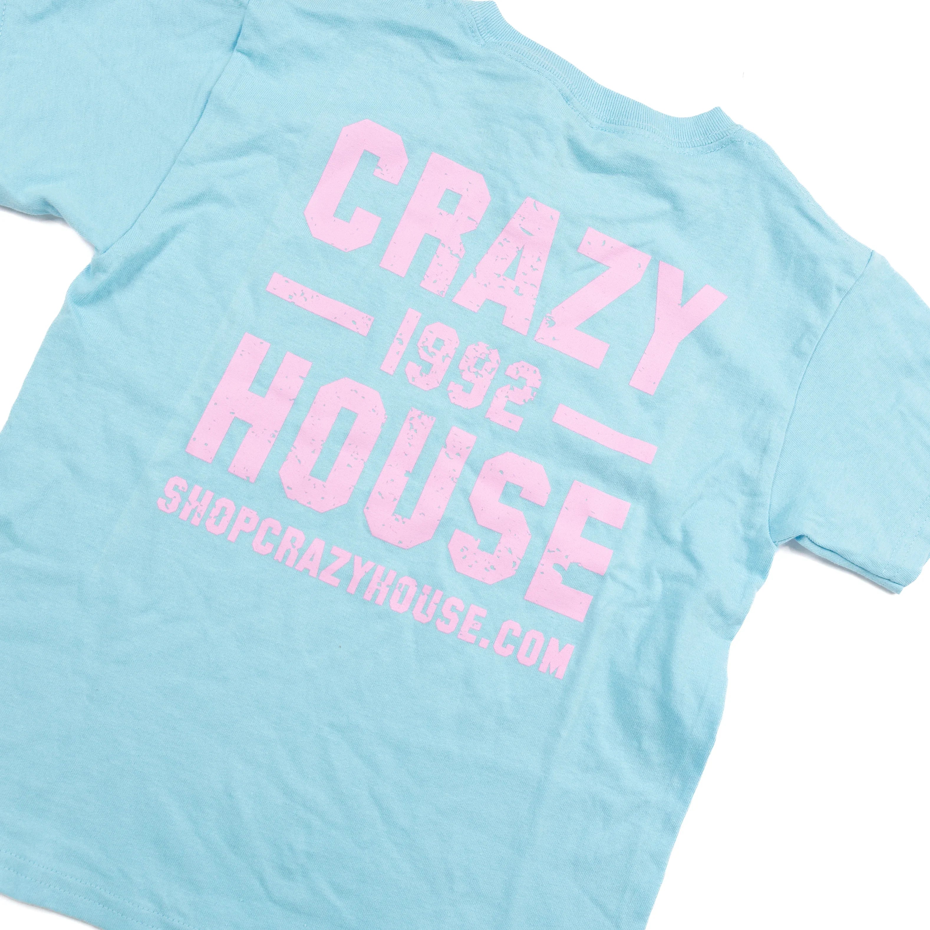 Youth Crazy House Light Blue Stacked T-shirt