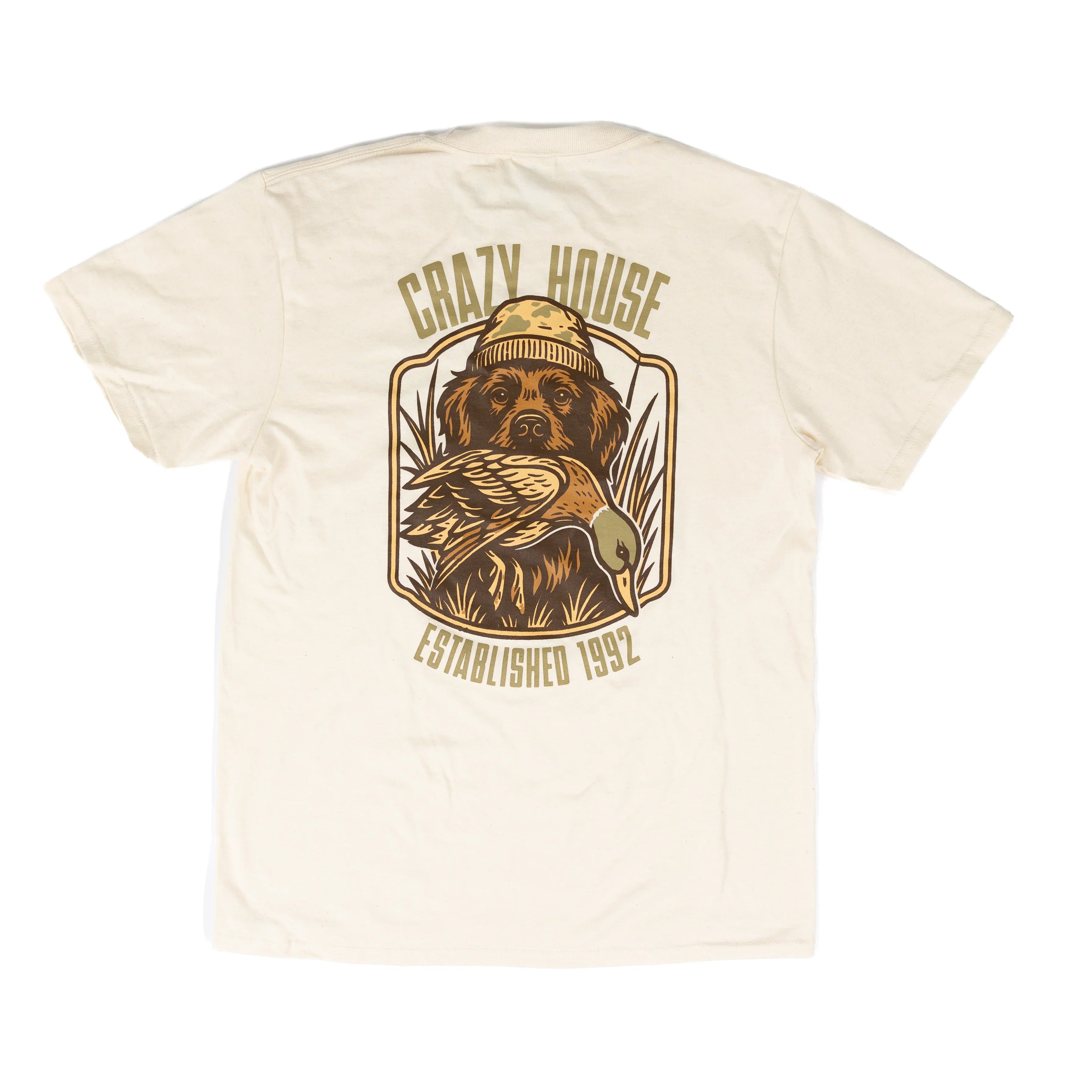 Youth Crazy House Natural Dog with Duck T-shirt