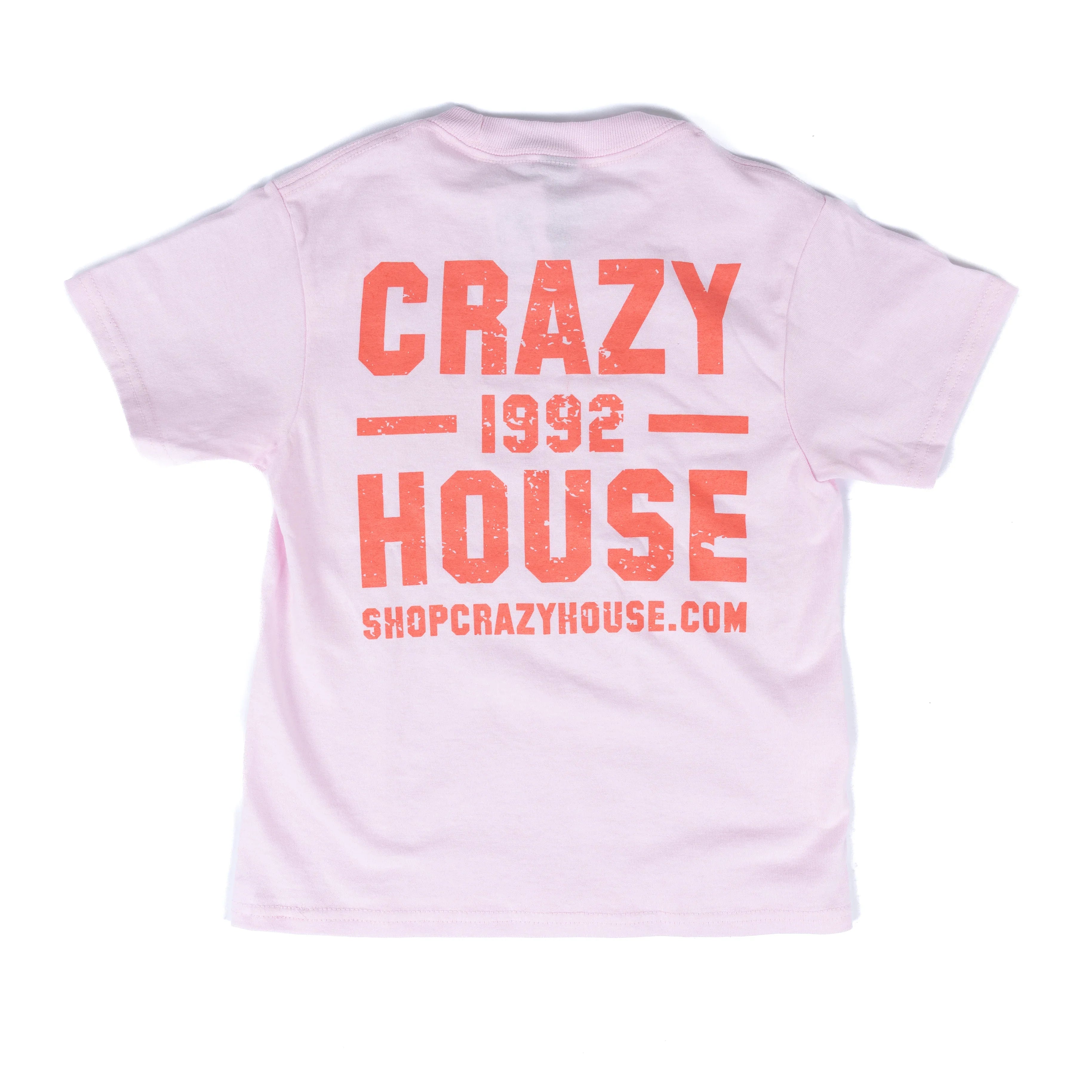 Youth Crazy House Pink 1 on 1 Short Sleeve T-shirt