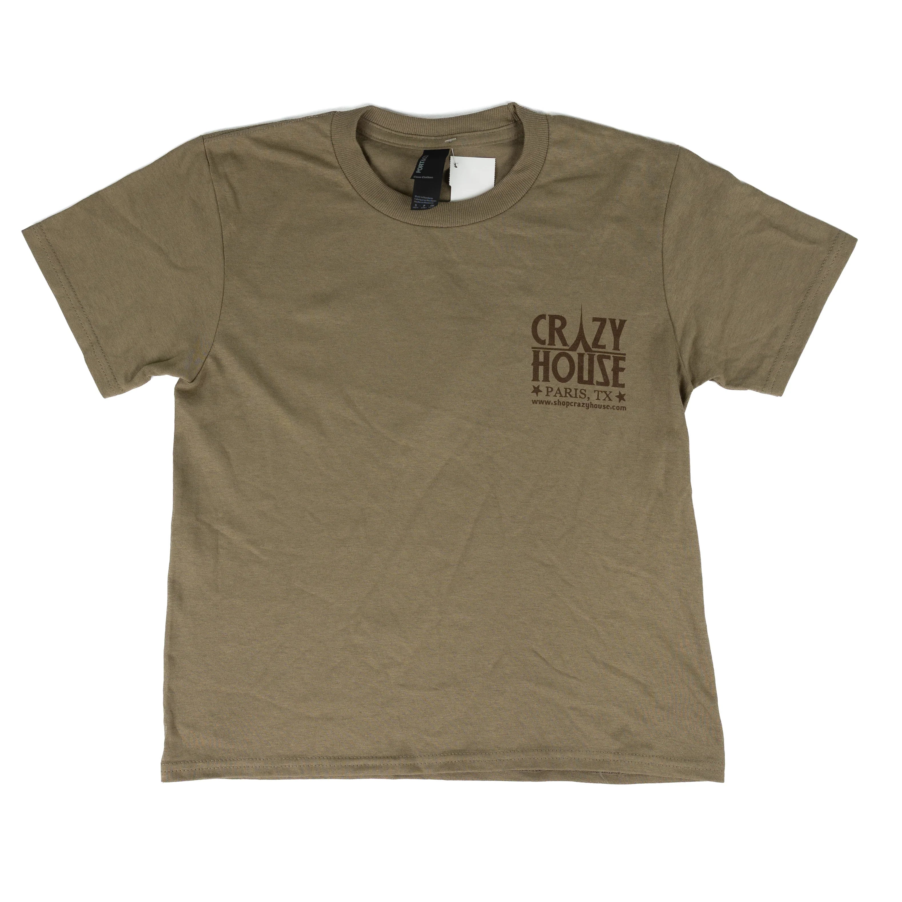 Youth Crazy House Short Sleeve Brown Truck Printed T-shirt