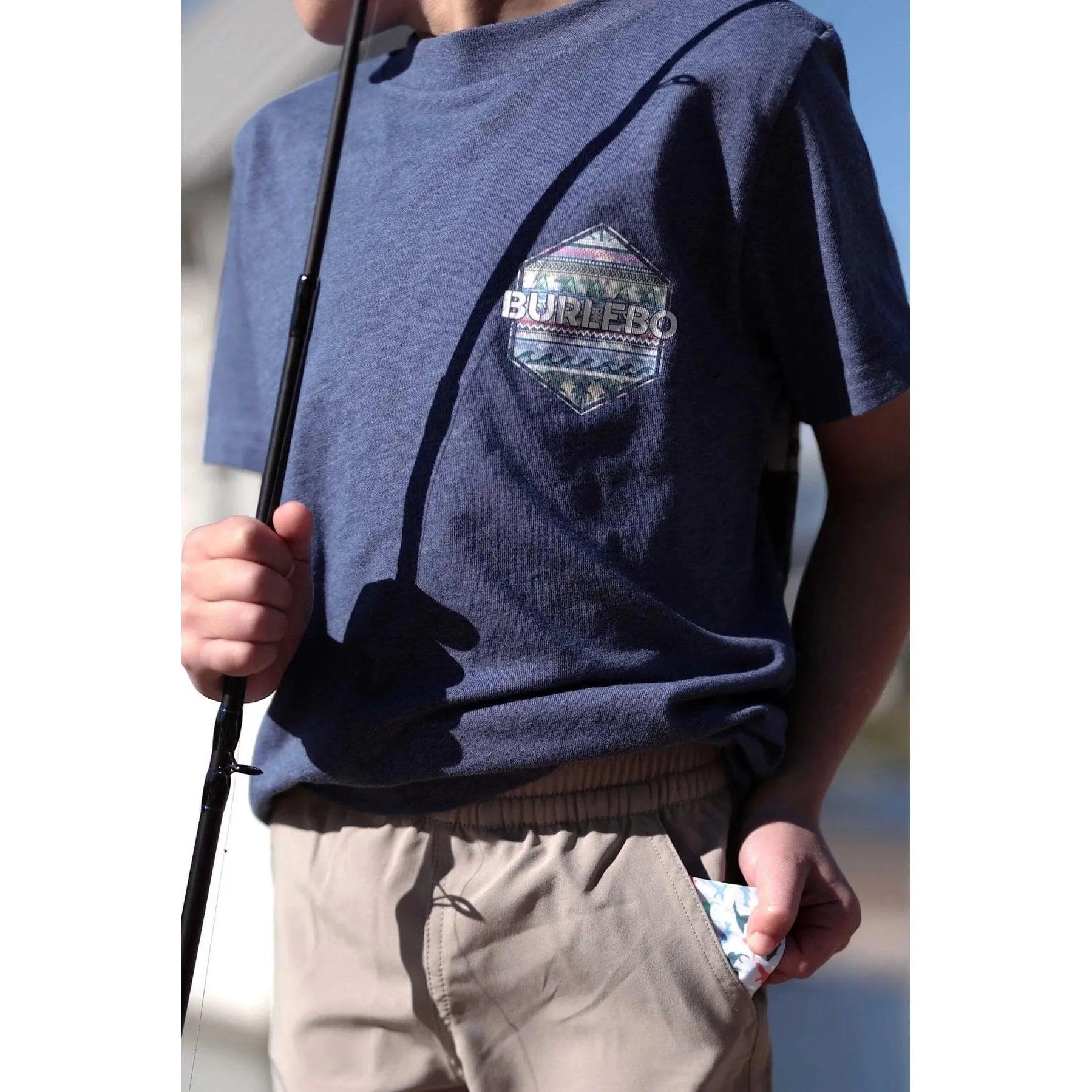 Boy's Burlebo Palms and Fins T-Shirt Y-PAFL-SS-HN - Crazy House Western Wear