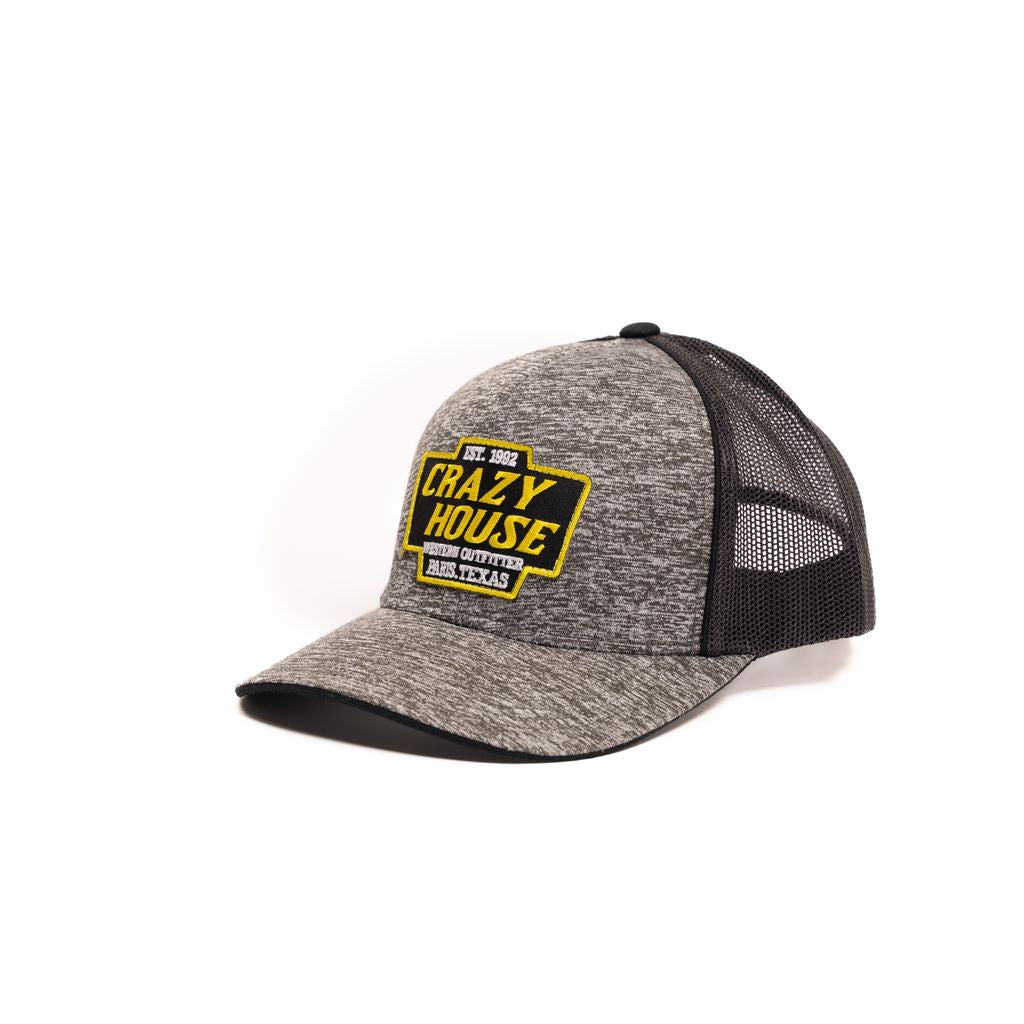 Crazy House Unisex Gray and Black Snapback with Outfitter Patch - Crazy House Western Wear