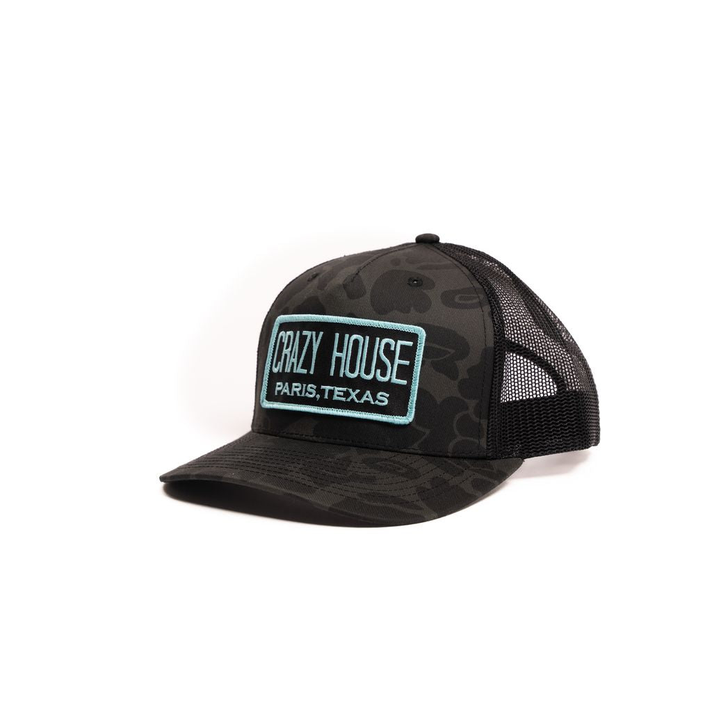 Crazy House Unisex Black Camo Snapback with Patch - Crazy House Western Wear
