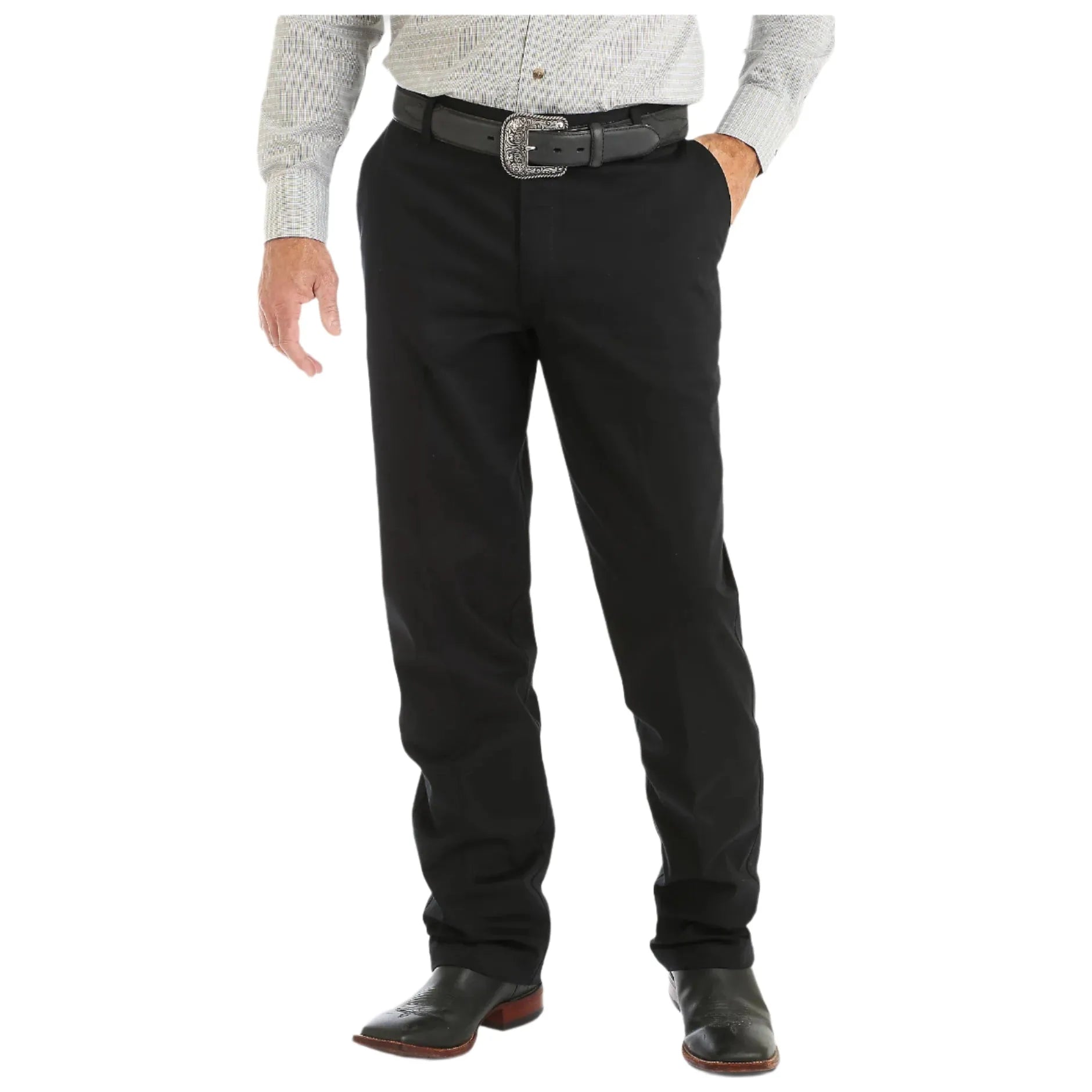 Men's Wrangler Casuals® Flat Front Relaxed Fit Pants 96BK - Crazy House Western Wear