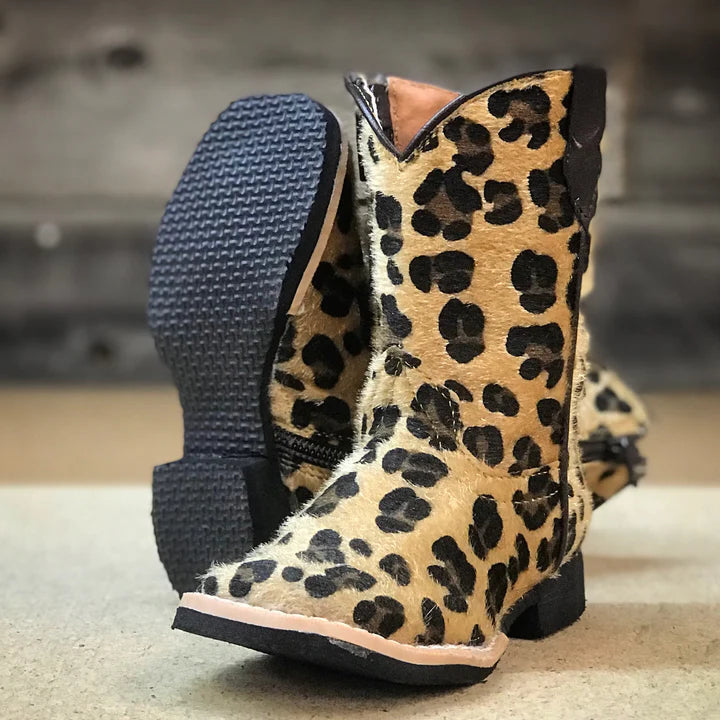 Kid's Tanner Mark Leopard Print Boots TMG205100 - Crazy House Western Wear