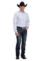 Men's Roper Long Sleeve Snap Yarn Dyed Snap Up Shirt 01-001-0144-1085