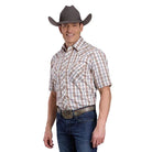 Men's Roper Short Sleeve Woven Plaid Snap Up Shirt 01-002-0101-2024