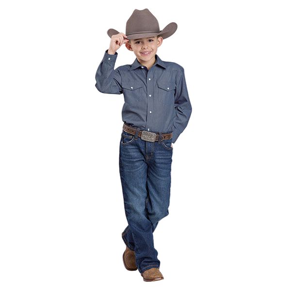 Boy's Roper Long Sleeve Western Shirt