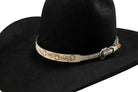 Faux Cowhide Hatband with Engraving