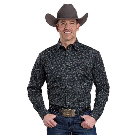 Men's Roper Longsleeve Shirt Performance Allover Print Snap Shirt 03-001-0064-0730