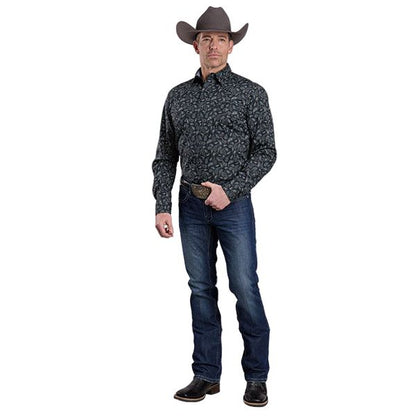 Men's Roper Long Sleeve Paisley Snap Shirt 03-001-0064-0730