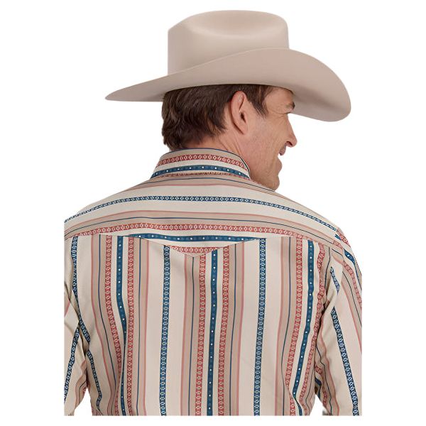 Men's Roper Long Sleeve Vertical Performance Stripe Snap Shirt 03-001-0068-0479 - Crazy House Western Wear